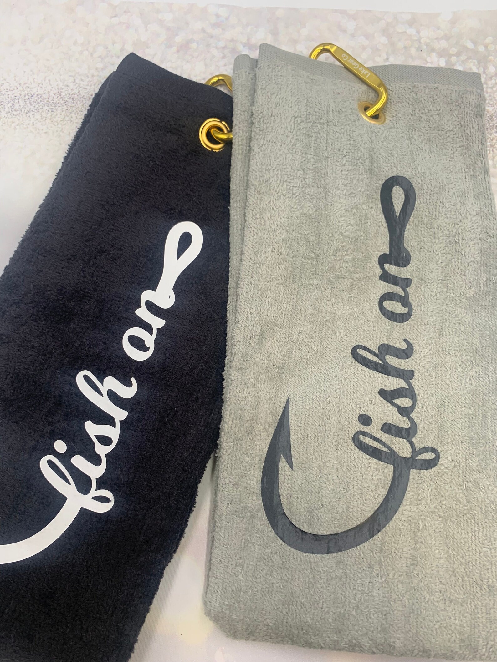 Fish on Fishing Towel Fishing Towel With Hook Father's Etsy