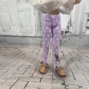 Blythe purple dots with bunny leggings