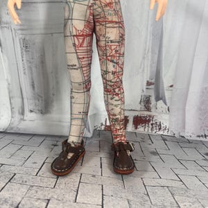 Blythe map leggings, doll tights