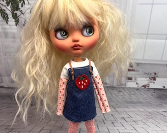 Blythe clothes-strawberry set