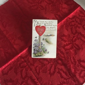 Vintage Love Postcards / Valentines Day Postcard/ Color Love Postcard/ Embossed Love Postcard / Old Love Ephemera/ Vintage Romantic Postcard