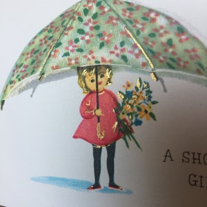 Vintage Small  Single Shower Gift Card / Vintage Celebration/Shower Card/Housewarming/Baby/ Wedding / Vintage Ephermera Card