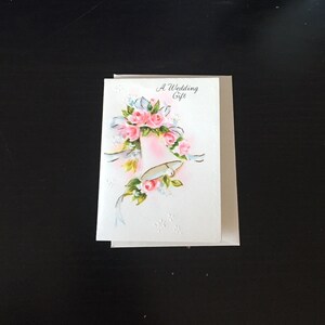 Vintage  Small Wedding Gift Card/ Wedding Gift Cards/ Small Vintage Ephemera Card/ Gold Foil  Accented Mini Wedding Card / Mini Wedding Card