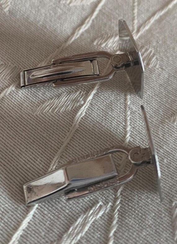 Vintage Sterling Silver Engraved Cufflink Set - S… - image 2