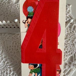 Vintage Hallmark Children's #4 Birthday Card / Blank 4th Birthday Card/ Color Children's Birthday Card / Single Colorful 4th Birthday Card