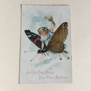 Vintage Raphael Tuck & Sons Birthday Series Postcard # 105 Vintage  Postcards/Vintage Postcard Ephemera/ 1900s Postcard/ French Postcard