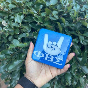 Phi BETA SIGMA Brüderlichkeit inspiriert Harz Untersetzer - Geschenk für das Leben Grieche