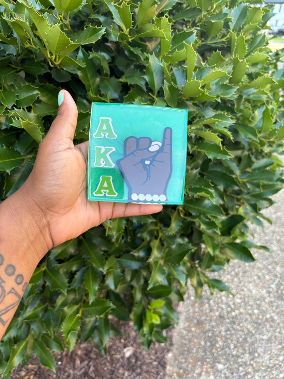 Alpha Kappa Alpha Sorority Coaster | Durable Resin & Vinyl Design| 2 Designs