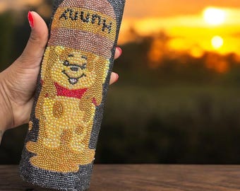 Customizable Winnie The Pooh Rhinestone Bedazzled Tumbler - 20 oz