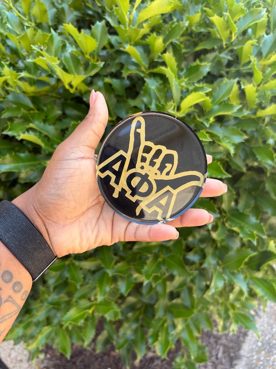 Alpha Phi Alpha Resin Coaster-Handmade Greek Fraternity  Gift