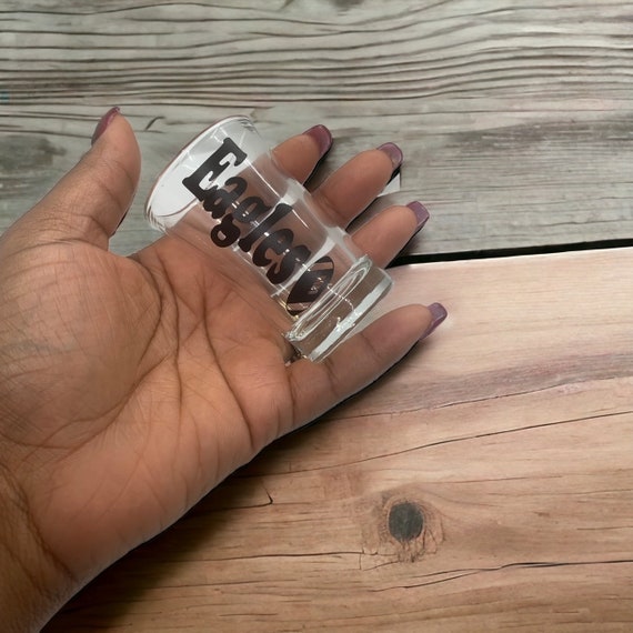 Eagles Football Shot Glass: Handmade Vinyl Team Designs