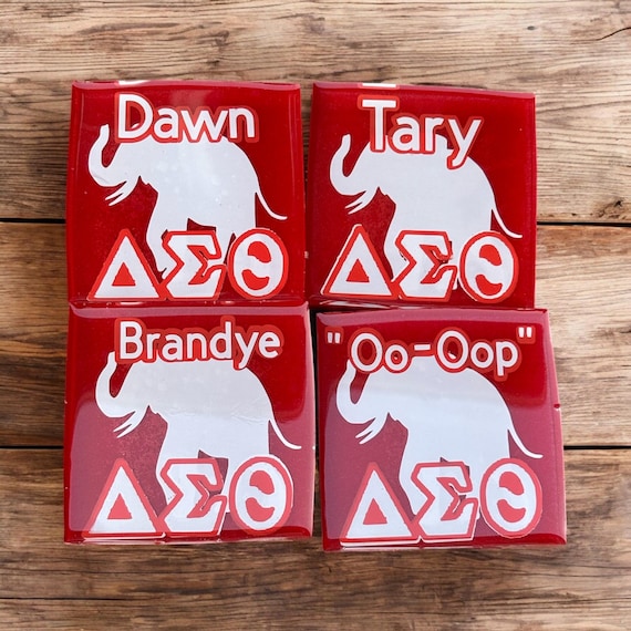 Handmade Resin Delta Sigma Theta Sorority Coaster