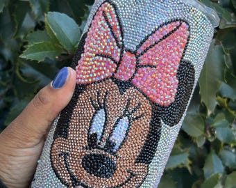 Sparkly Minnie Mouse Cup with Faux Ice Lid - 18.5 Oz Stainless Steel