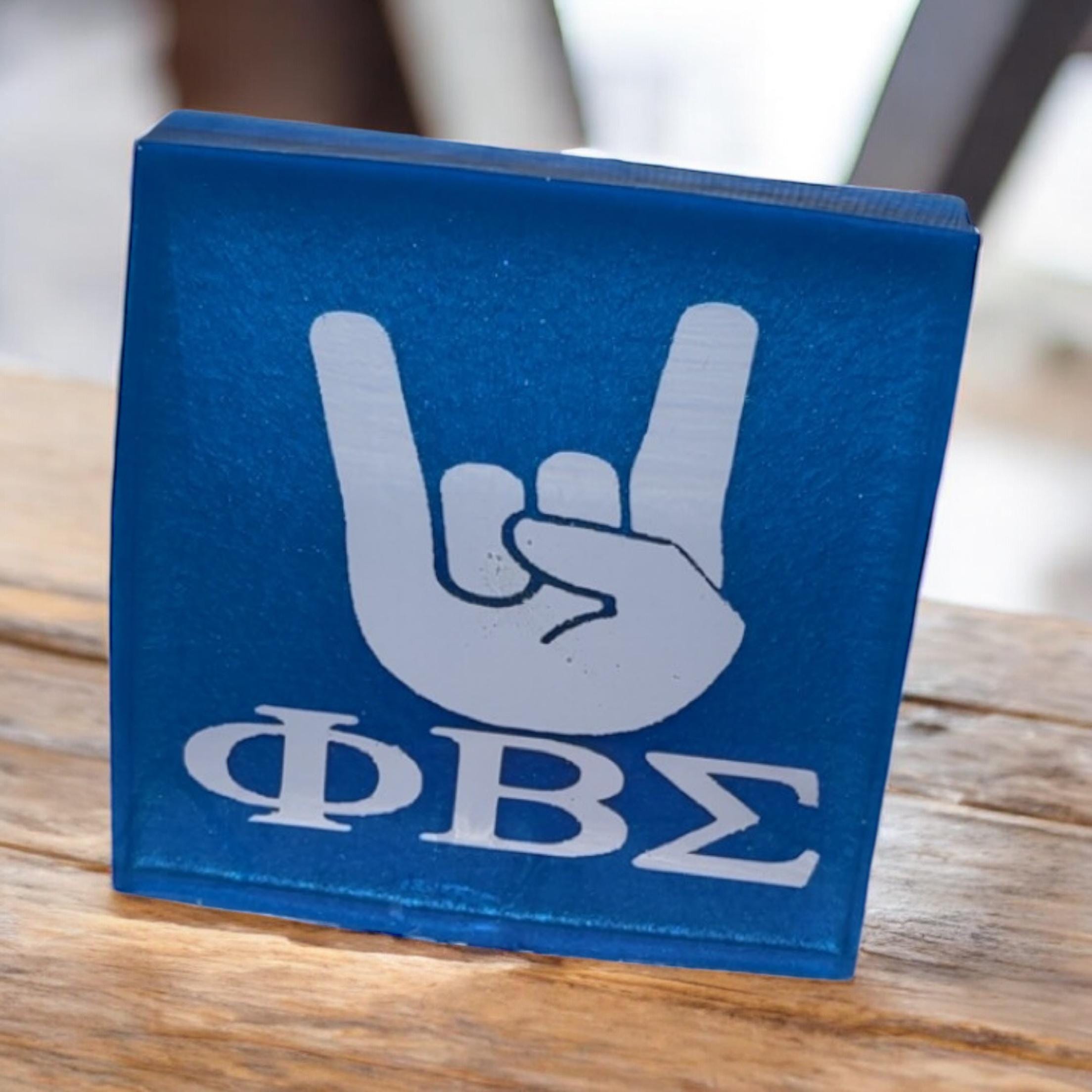 Phi Beta Sigma Fraternity Inspired Resin Coaster - Gift for Greek Life