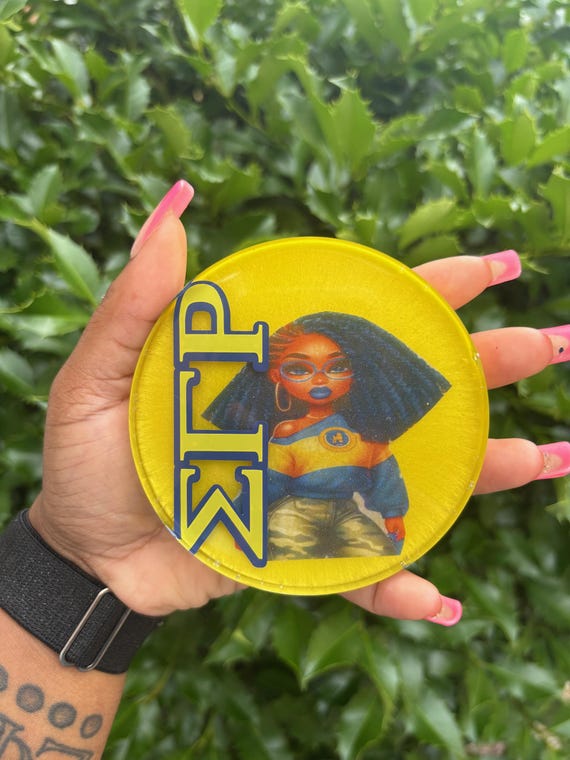 Sigma Gamma Rho Woman Resin Coaster| Divine 9 Greek Paraphernalia