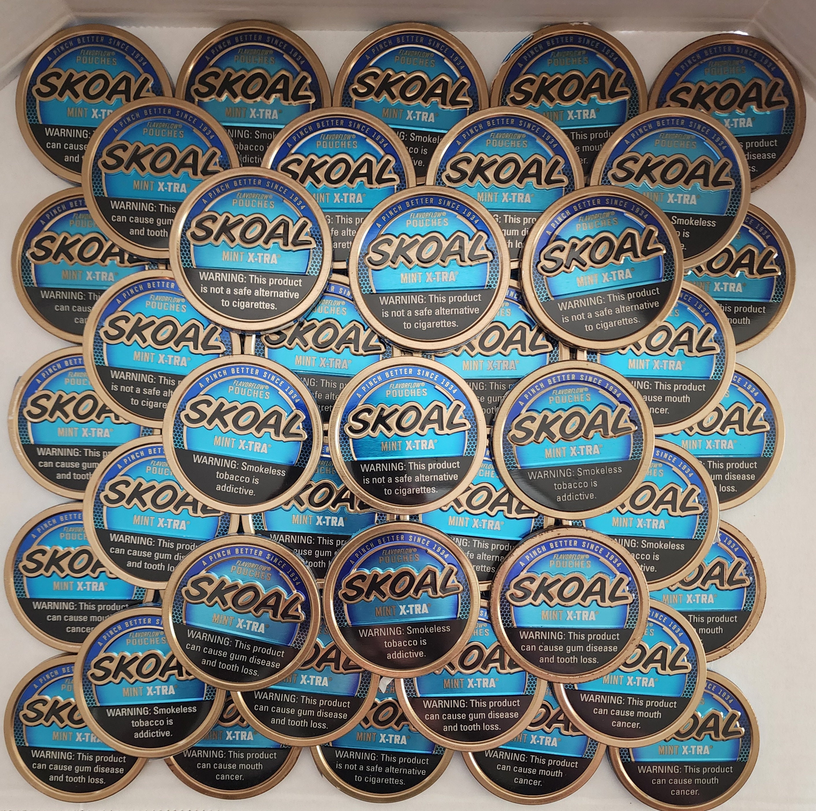 skoal tobacco pouches 50 Skoal Mint X-TRA Pouches Lids