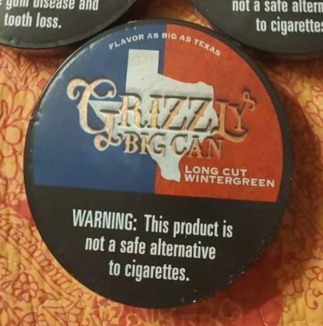 Empty Grizzly Big Can Long Cut Wintergreen Texas Edition Etsy