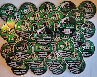 50 Grizzly Premium Wintergreen Long Cut Lids