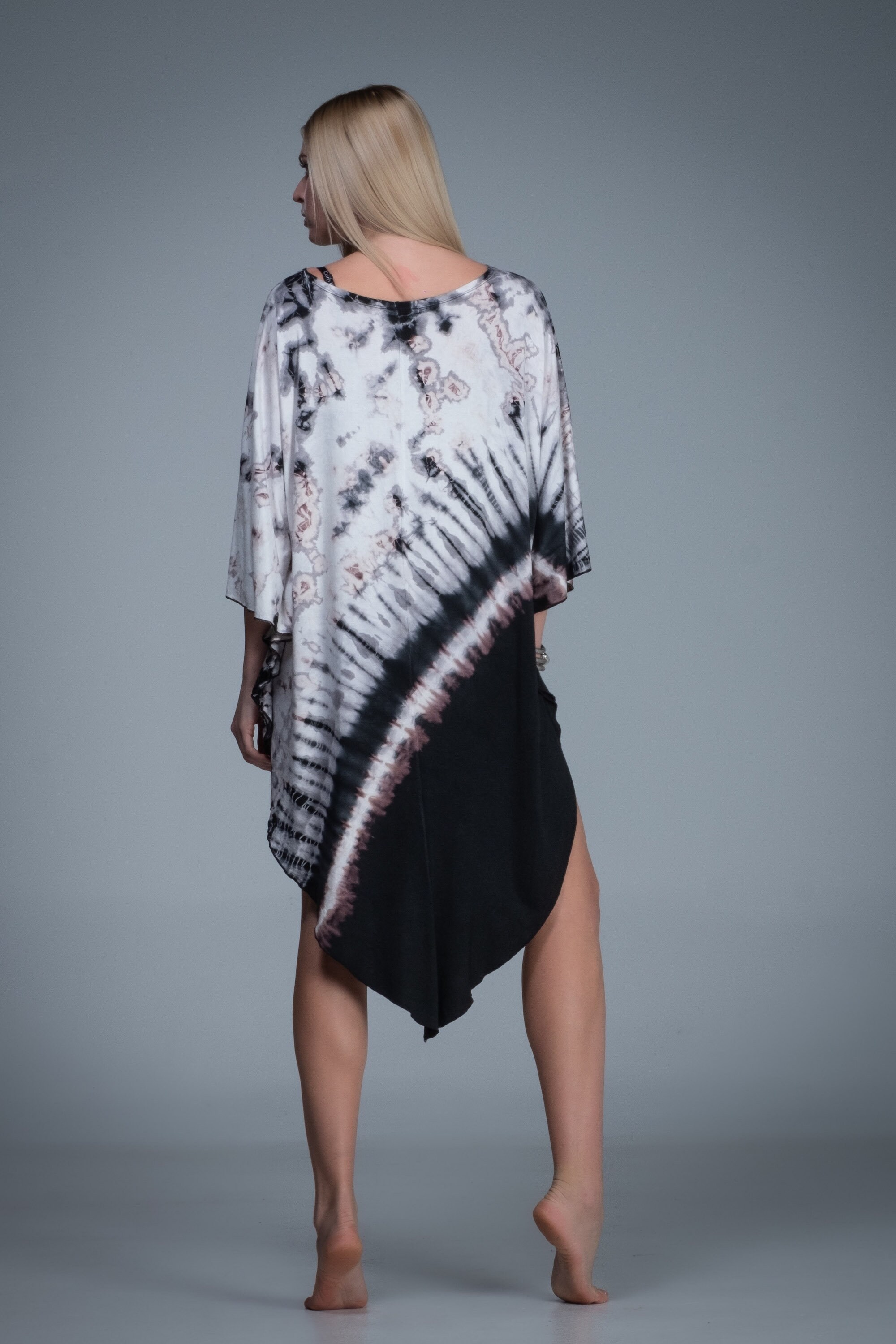 Tie Dye Kaftan Dress Boho Native Style Kaftan Dress Hand Etsy