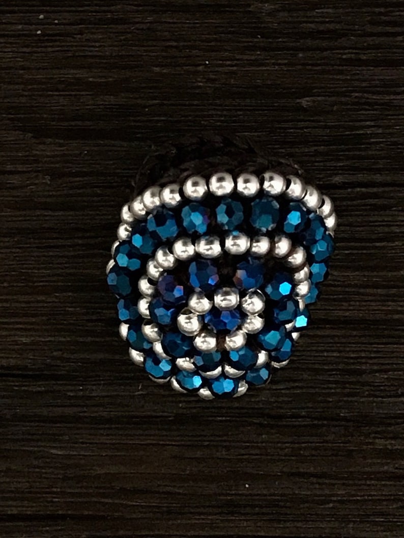 Handmade Rings Crystal Beads Rings Adjustable Size Ring Etsy UK