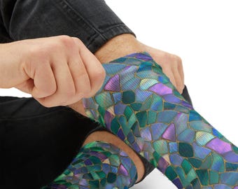 Abstract Mosaic Pattern Socks | Colorful Geometric Sublimation Socks