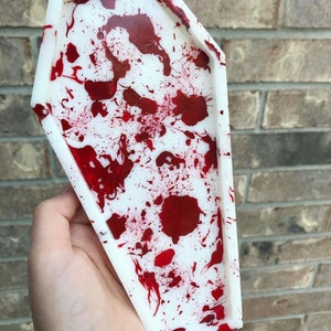 Blood splatter coffin trayrolling tray