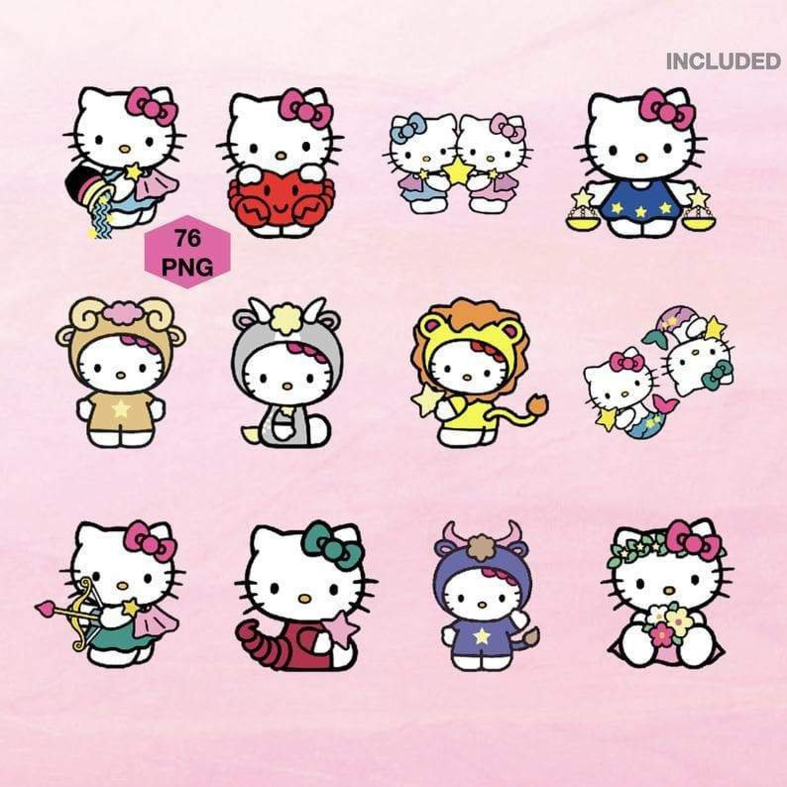Hello Kitty Svg Bundle 100 Cut Files Hello Kitty Svg Png | Etsy