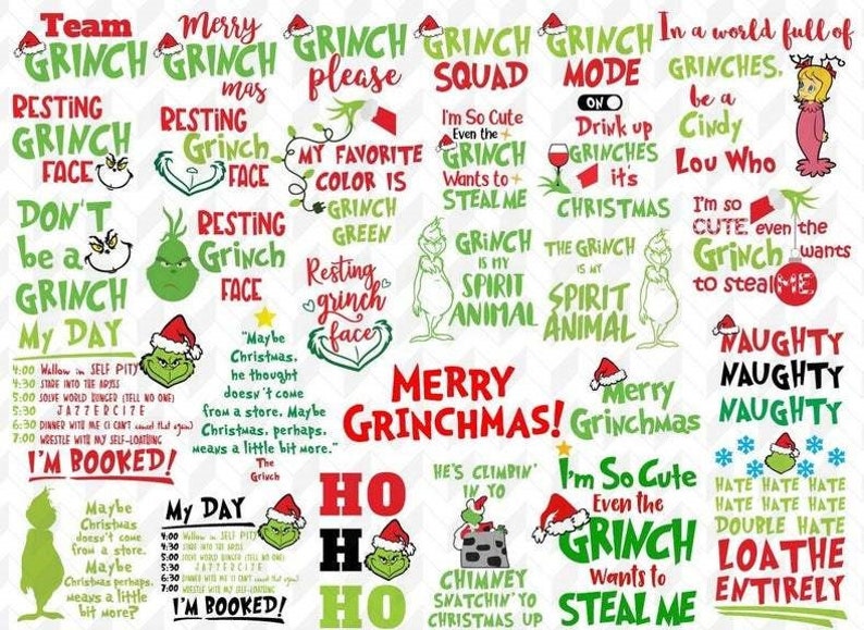 Download 1500 Grinch inspired SVG Bundle | Etsy