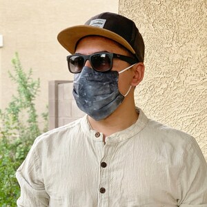 Organic Tie Dye Hemp Face Mask: Triple Layer, Reusable Adult Mask