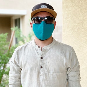 Maschera di canapa organica a 3 strati con filtro, maschera viso risoccabile, maschera lavabile, maschera viso per adulti, maschera di cotone organico, maschera a triplo strato, maschera facciale