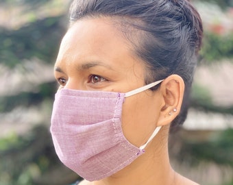Organic Hemp Face Mask with Filter: Reusable, Washable, Teen/Adult Size