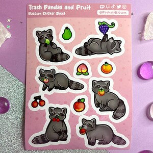 Fruity Trash Panda Sticker Sheet