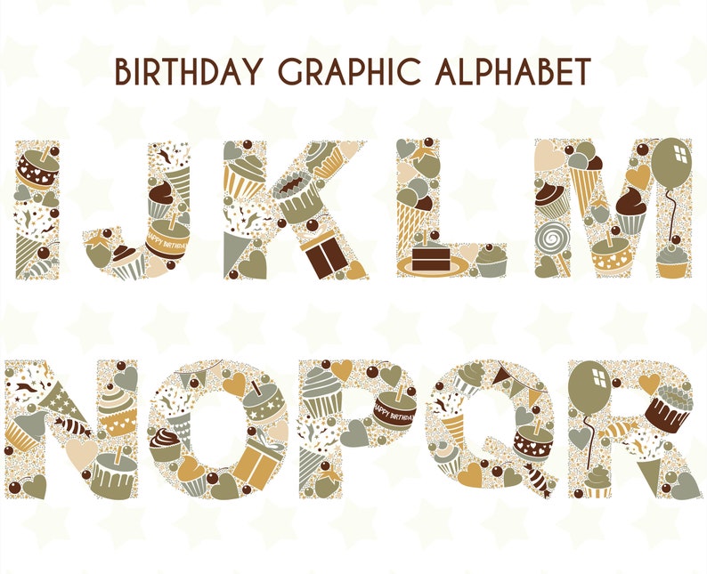 Boy's Birthday Letters Printable. Happy Sublimation Alphabet Designs ...