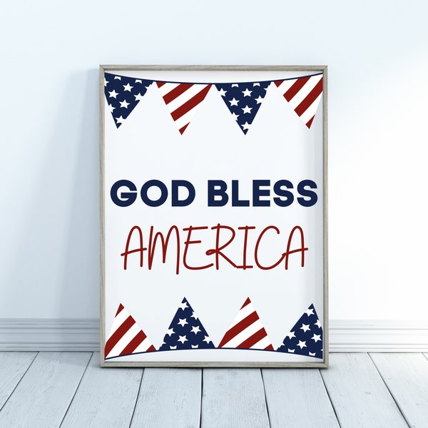 God Bless America Printable - Etsy