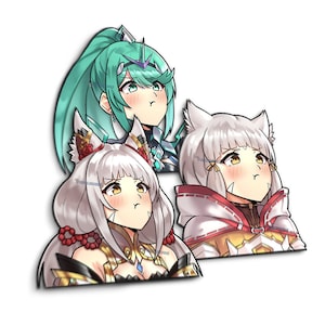 Xenoblade Chronicles 2 Pouts: Pyra, Mythra, Nia, Pneuma