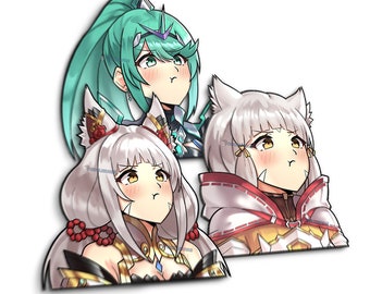 Xenoblade Chronicles 2 Pouts: Pyra, Mythra, Nia, Pneuma