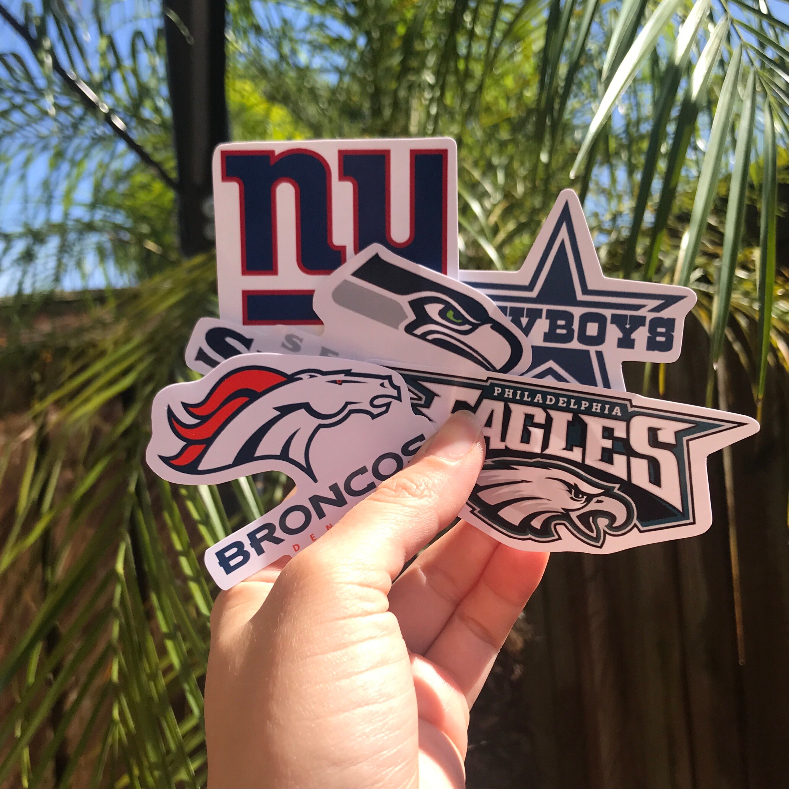 NFL Football Team Stickers Die Cut Waterproof Sticker Etsy