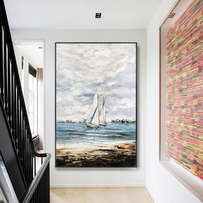 SPO-SA1-C3020 Sailing Regatta X-Large 30"x20" Canvas Wall Art Print 