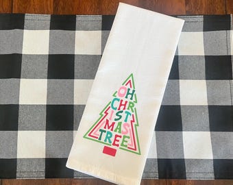 Christmas Tree Dishtowel: Holiday Kitchen Decor