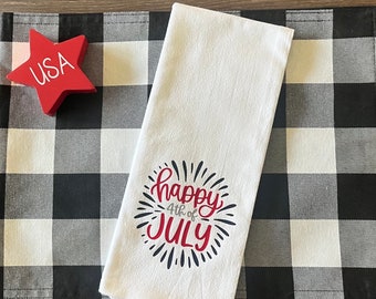 4th of July dish towels, Patriotic kitchen towel, Independence Day decor, flour sack towel, Americana Towel, Farmhouse decor