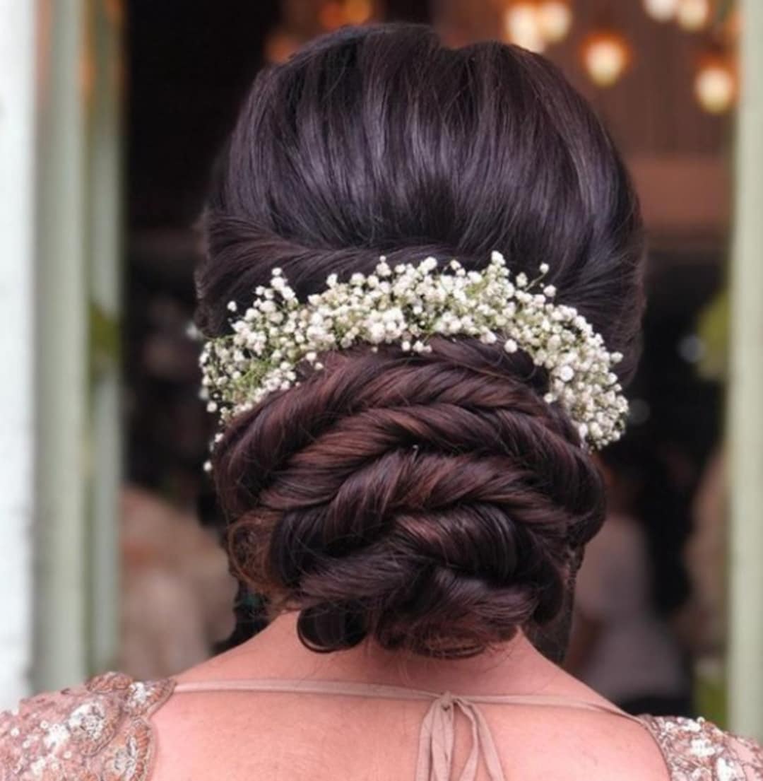Indian Gajra Flower Hair Bun.  NWOT Jasmine Hairpiece, Hair Gajra, Floral Hairpiece, Flowers for  main image 4