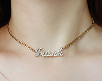 Custom Rhinestone Name Necklace Shop 
