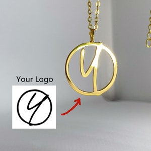 CUSTOM Logo Necklace Personalized Cut Any Logo/Shape/Icon/Pattern Necklace Sterling Silver DIY Gifts For Friends zdjęcie 2