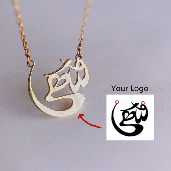 CUSTOM Logo Necklace Personalized Cut Any Logo/Shape/Icon/Pattern Necklace Sterling Silver DIY Gifts For Friends
