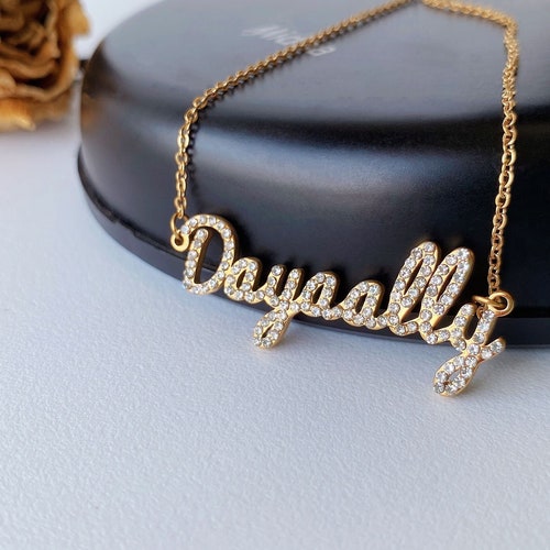 CUSTOM Rhinestone Name Necklace 