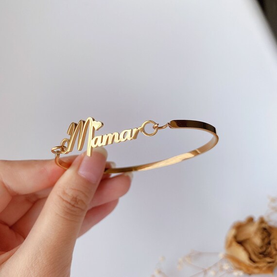 Custom Name Bangle Bracelet, Gift for Women Men Kids,nameplate Bangle,  Initial Name Bangle, Personalized Bangle Bracelet, Gift for Her - Etsy |  Braccialetti personalizzati, Gioielli personalizzati, Braccialetti d'oro