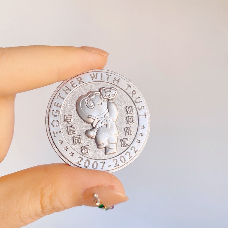 Custom Embossed Logo Coin: Double-sided Brass Commemorative Coin - Etsy