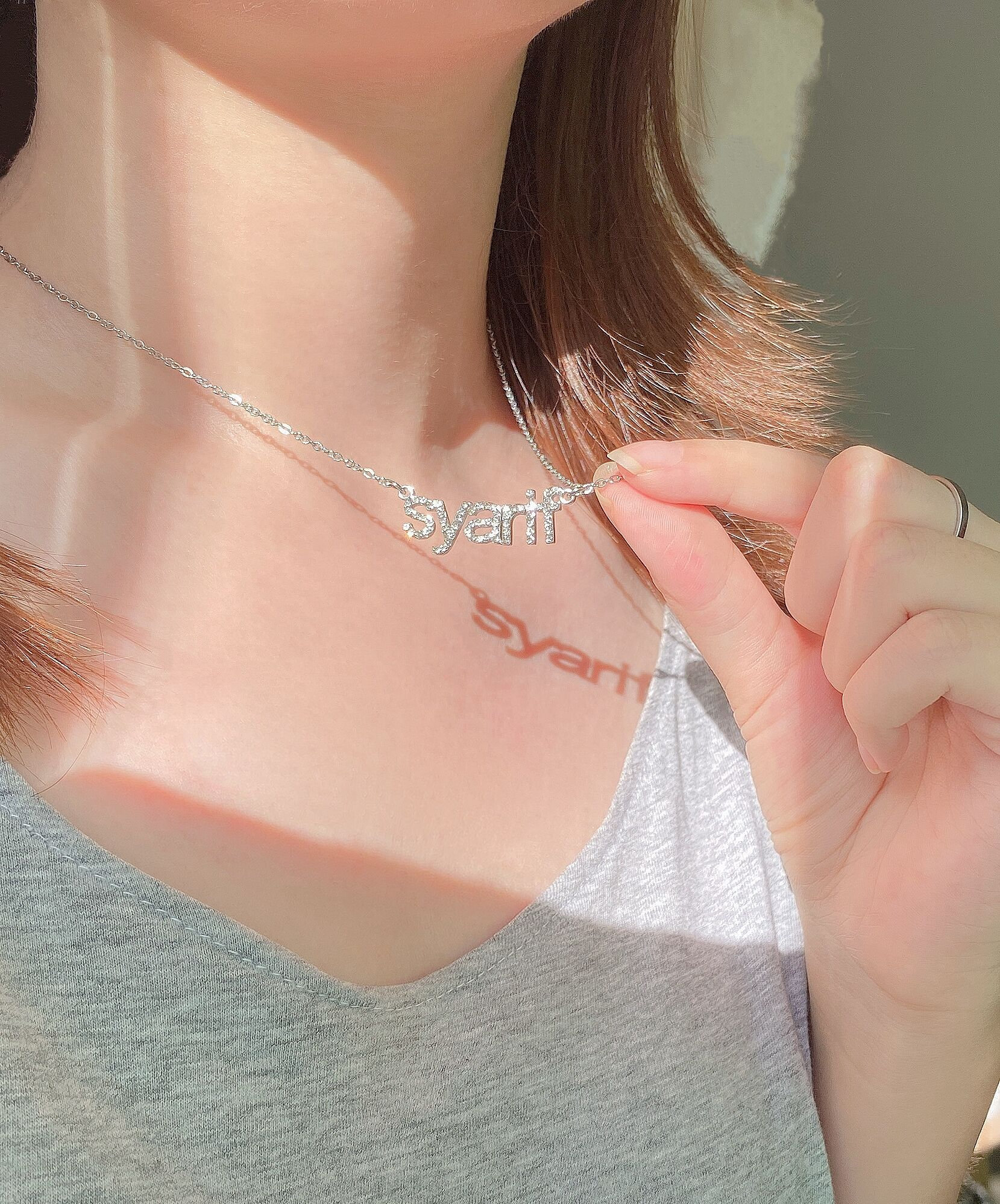 bling name necklace