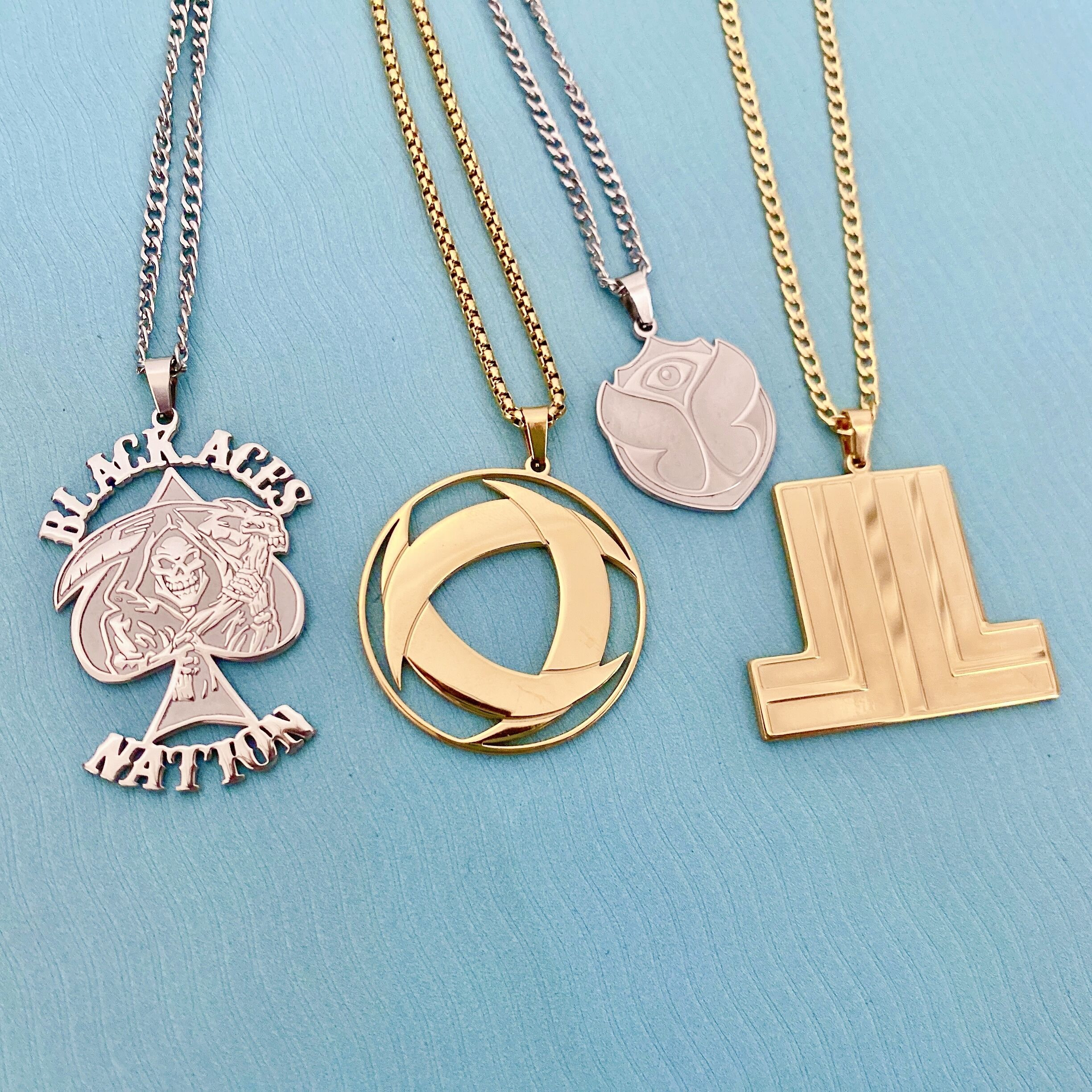SHOOP / METAL LOGO NECKLACE Metal Necklace Pendant Sterling Silver +