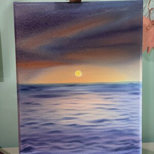 Purple Sunset - ORIGINAL OIL PAINTING